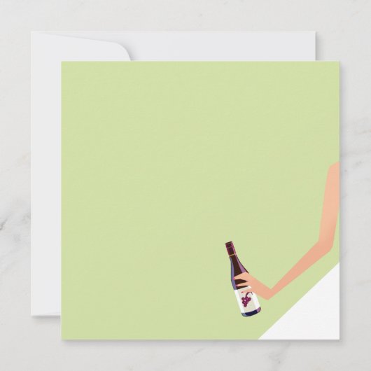 Invitation nuptiale vert clair de vin de douche (Dos)
