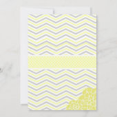 Invitation nuptiale vintage jaune et grise de (Dos)