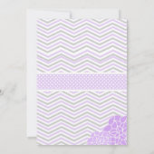 Invitation nuptiale vintage pourpre et grise de (Dos)