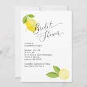 Invitation nuptiale / Wedding shower avec citron (Devant)