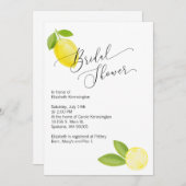 Invitation nuptiale / Wedding shower avec citron (Devant / Derrière)