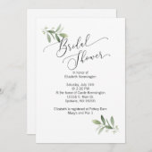 Invitation nuptiale/Wedding shower avec eucalyptus (Devant / Derrière)