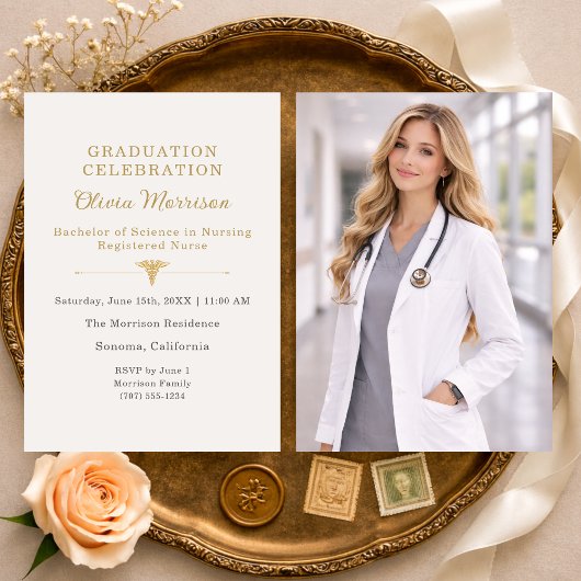 Invitation Nurse Graduation Celebration Photo 