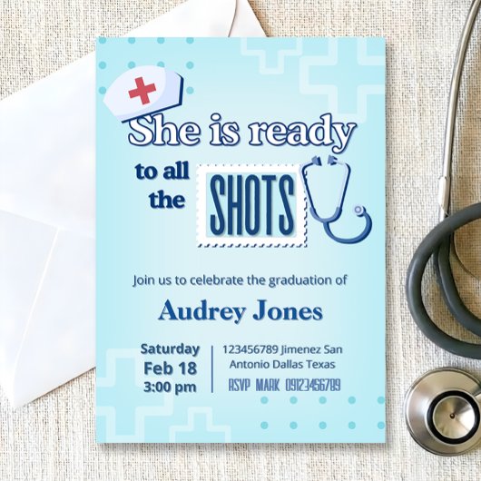 Invitation Nurse Graduation Party 