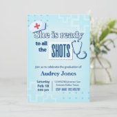Invitation Nurse Graduation Party with Photo (Debout devant)