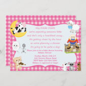 Invitation Nursery Rhyme Girl (Devant / Derrière)