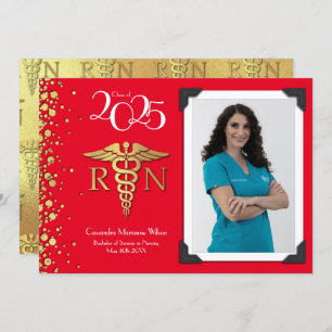 Invitation Nursing Gold Graduation