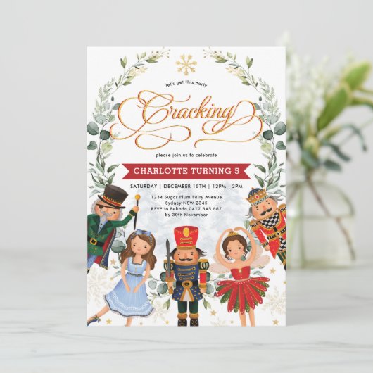 Invitation Nutcracker Anniversaire Faisons la fête (Debout devant)