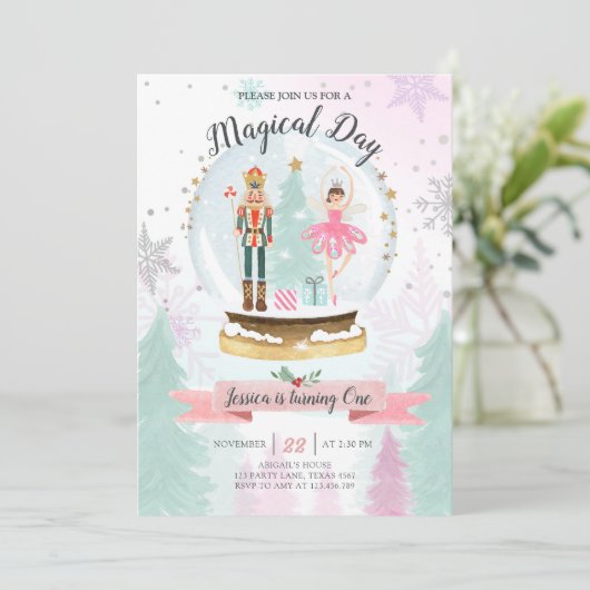 Invitation Nutcracker Anniversaire Fille Terre de sucreries F (Debout devant)