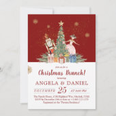 Invitation Nutcracker Aquarelle Brunch de Noël (Devant)