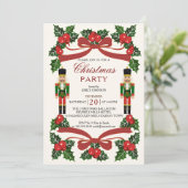 Invitation Nutcracker arc rouge Noël (Debout devant)