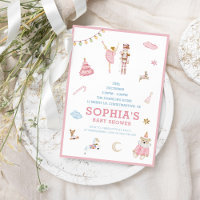 Nutcracker Ballerina Noël Baby shower rose