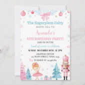 Invitation Nutcracker Ballet Fairy Rose Anniversaire Invitati (Devant)