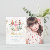 Invitation Nutcracker Birthday Girl Ballet Girl Suger Plum (Debout devant)