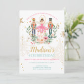 Invitation Nutcracker Birthday Girl Ballet Girl Suger Plum (Debout devant)