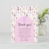 Invitation Nutcracker Birthday Photo Merci (Debout devant)