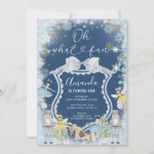 Invitation Nutcracker Blue Winter Oh What Fun First Birday (Devant)