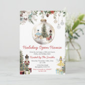 Invitation Nutcracker Christmas Ornament Holiday Open House (Debout devant)