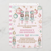 Invitation Nutcracker Christmas Pink Wonderland 3e anniversai (Devant / Derrière)