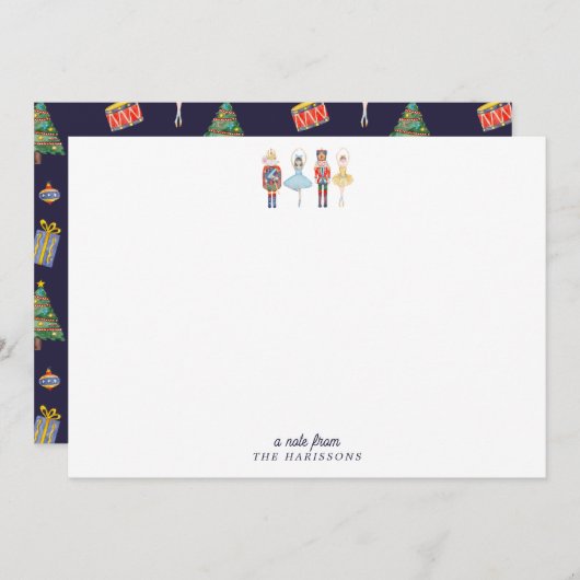 Invitation Nutcracker Christmas Stationery Note Card (Devant / Derrière)