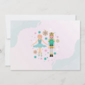 Invitation Nutcracker de photos de Noël rose (Dos)