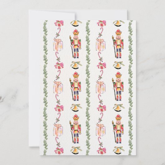 Invitation Nutcracker dessin moderne fête de Noël (Dos)
