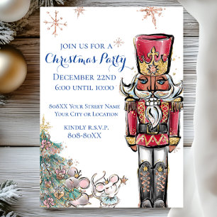 Invitation Nutcracker et Mice Christmas Party