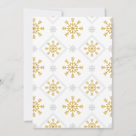 Invitation Nutcracker Gold Snowflics Noël Fête (Dos)