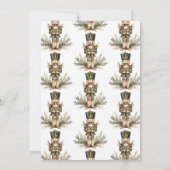 Invitation Nutcracker Green Gold Noël (Dos)