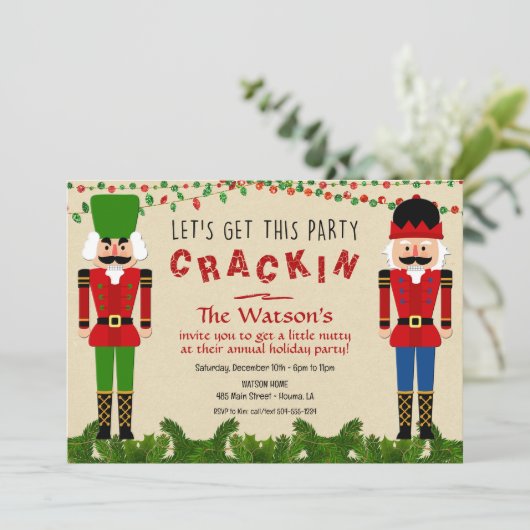 Invitation Nutcracker Invitations, Nutcracker de Noël (Debout devant)