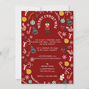 Invitation Nutcracker Magie fête de Noël