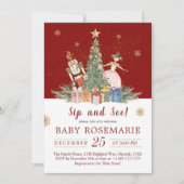 Invitation Nutcracker Noël fête Baby shower Siroter et voir (Devant)