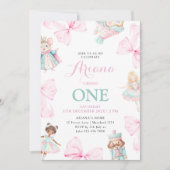 Invitation Nutcracker Onederland Girl premier anniversaire (Devant)
