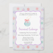 Invitation Nutcracker Pastel Échange d'ornement de Noël (Devant)