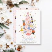 Invitation Nutcracker Pink Christmas Tree Baby shower