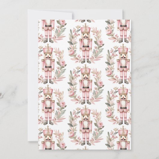 Invitation Nutcracker Pink Wath Fête de Noël (Dos)