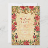 Invitation Nutcracker Poinsettia Noël (Devant)