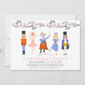 Invitation Nutcracker Rose Floral Noël Fête (Devant)