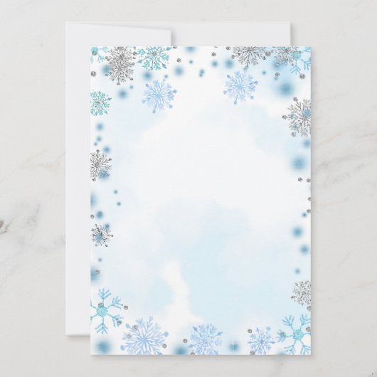 Invitation Nutcracker Silver Snowflake Onederland (Dos)
