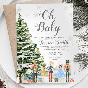 Invitation Nutcracker Snowflakes Baby shower de Noël