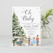 Invitation Nutcracker Snowflakes Baby shower de Noël (Debout devant)