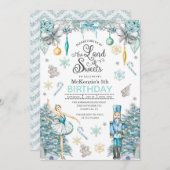 Invitation Nutcracker Sugar Plum Fairy Noël Anniversaire (Devant / Derrière)