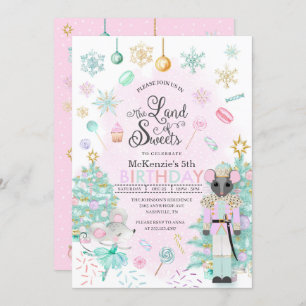 Invitation Nutcracker Sugar Plum Fairy Noël Anniversaire