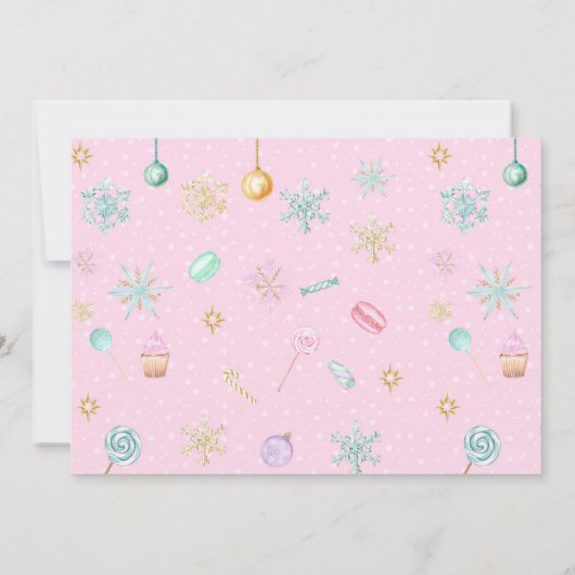 Invitation Nutcracker Sugar Plum Fée Noël Anniversaire (Dos)