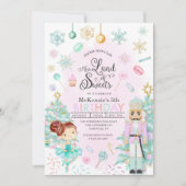 Invitation Nutcracker Sugar Plum Fée Noël Anniversaire (Devant)