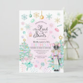 Invitation Nutcracker Sugar Plum Fée Noël Anniversaire (Debout devant)