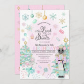 Invitation Nutcracker Sugar Plum Fée Noël Anniversaire (Devant / Derrière)