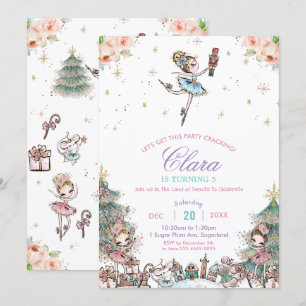 Invitation Nutcracker Sugar Plum Fée Noël Anniversaire