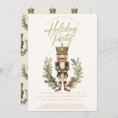 Invitation Nutcracker Vert Élégant Noël Fête de Noël (Devant / Derrière)