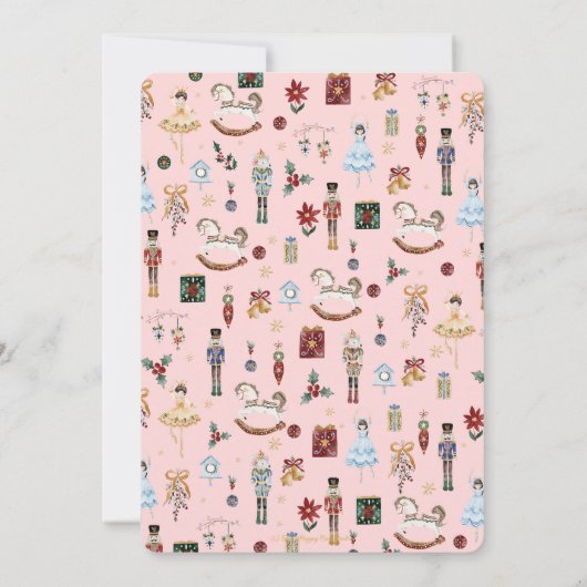 Invitation Nutcracker Vintage Noël Anniversaire (Dos)